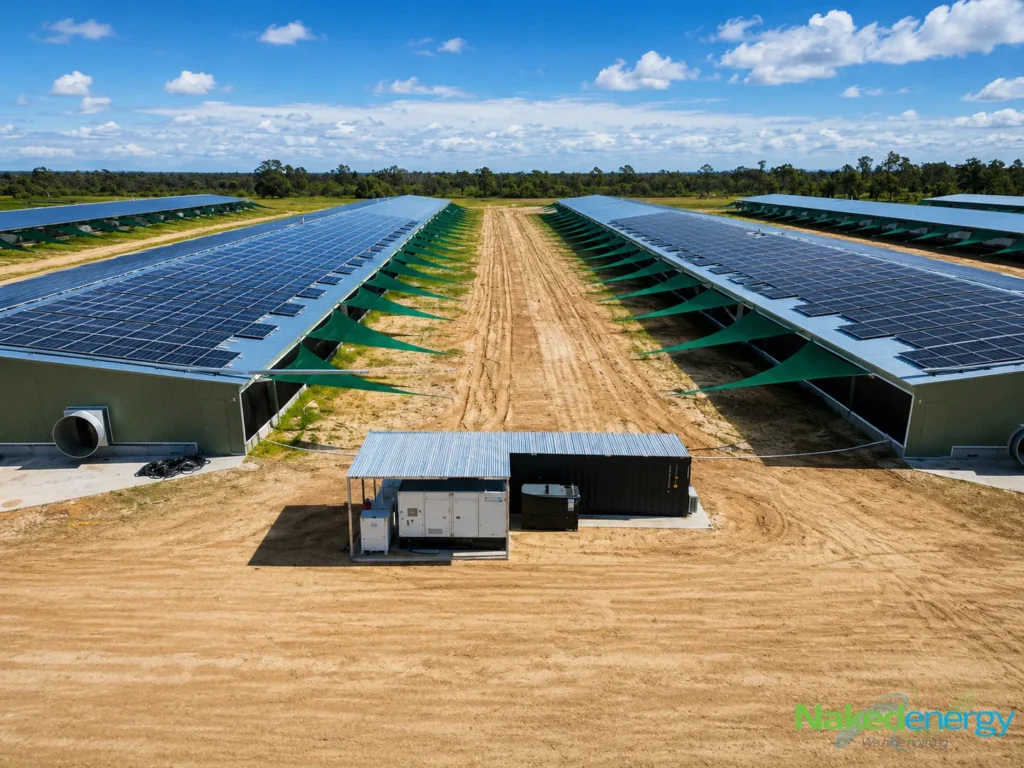Naked Energy solar farm and off-grid power equipment